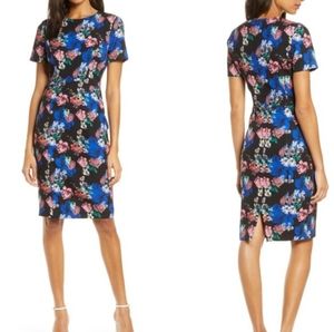 Black Halo Jodee Midnight Floral Sheath Dress